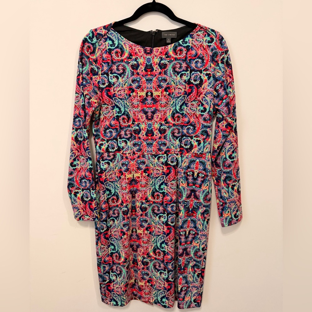 The Limited Colorful Paisley Long Sleeve Dress